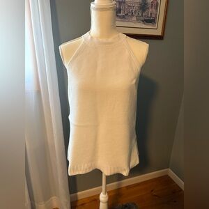 Banana Republic Sleeveless White Knit Top